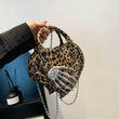 Trendy Heart Retro Leopard Handbag Clutch For Women Small PU Leater Crossbody Versatile Ghost Claw Female Bag - Jewelrieshub - - jewelrieshub.com - Jewelrieshub - 