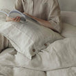Simple&Opulence 100% Linen 3Pcs Bedding Set Natural Flax Breathable King Size with Coconut Button Comforter Duvet Cover Set - Jewelrieshub - - jewelrieshub.com - Jewelrieshub - 