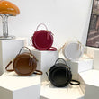 Round Leather Crossbody Bags For Women Luxury High Quality Handbags Women Bags Designer Shoulder Bag Female Retro Clutch Purses - Jewelrieshub - - jewelrieshub.com - Jewelrieshub - 