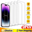 5Pcs Tempered Glass For iPhone 15 13 11 12 14 Pro Max Mini Screen Protector For IPhone 16 7 8 Plus X XR XS MAX Protective Glass - Jewelrieshub - - jewelrieshub.com - Jewelrieshub - 