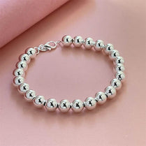 925 Sterling Silver Bracelet Chain 8MM Buddha Beads Fashion Design Products Exquisite Jewelry High Quality Women Wedding - Jewelrieshub