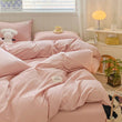 Iins Seersucker Washed Cotton Four-Piece Bedding Set Cotton Solid Color Quilt Cover Set Bedding Three-Piece Set Bed Sheet - Jewelrieshub - - jewelrieshub.com - Jewelrieshub - 