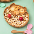 4pcs Children's Tableware Suction Plate Bowl Baby Dishes Baby Feeding Dishes Spoon Fork Sets Bamboo Plate for Kids Tableware - Jewelrieshub - - jewelrieshub.com - Jewelrieshub - 