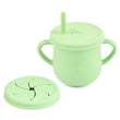 Baby Silicone Double Lids Feeding Cup With Handle Sippy BPA Free Toddlers Learning Drinkware Children Soft Straw Cups Tableware - Jewelrieshub - - jewelrieshub.com - Jewelrieshub - 