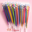 48/100pcs/set Multi-color Gel Pen Refills Painting Drawing Glitter Highlighters Cute Pens Art Markers School Office Supplies - Jewelrieshub - - jewelrieshub.com - Jewelrieshub - 
