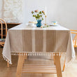 Battilo Linen Cotton Tablecloth Round Rectangular Table Cloth Waterproof Table Cover for Dining Coffee Table Kitchen Decoration - Jewelrieshub - - jewelrieshub.com - Jewelrieshub - 