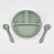 3PCS Children'S Tableware Set Baby Eating Food Training Silicone Set Adsorbed On The Table Feeding Dishes Plate With Spoon Fork - Jewelrieshub - - jewelrieshub.com - Jewelrieshub - 