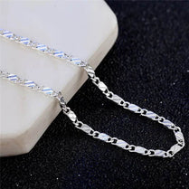 Exquisite Fashion 925 Silver 18K Gold Filled Necklace For Women Men Size 16-30 Inch Jewelry Chain Wholesale - Jewelrieshub