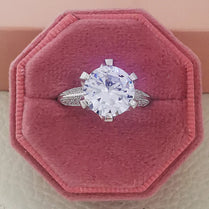 2023 New Design big CZ Silver color Women Rings Flower Luxury Wedding Engagement Finger Ring For Luxury Jewelry R8009