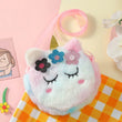 Children's Cross-Body Bag Plush Unicorn Cartoon Coin Purse Cute Girl Flower Cross-Body Bag Portable Hundred Shoulder Bag - Jewelrieshub - - jewelrieshub.com - Jewelrieshub - 