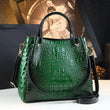 Genuine Leather Women Handbags New Tote Bag Fashion Crocodile Print Bucket Bag Retro Shoulder Messenger Bags Trend 2025 - Jewelrieshub - - jewelrieshub.com - Jewelrieshub - 
