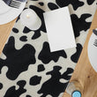 Cow Print Table Runner Farm Black White Cowhide Tablecloth Parties Western Barnyard Cowboy Themed Birthday Home Kitchen Decor - Jewelrieshub - - jewelrieshub.com - Jewelrieshub - 