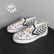 Womens Canvas Shoes Multicolor Checkerboard Design Men Slip-On Footwear Girls Flats Couple Summer Fashion Sneakers Size 35-44 - Jewelrieshub - - jewelrieshub.com - Jewelrieshub - 