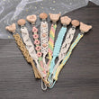 Baby Beech Wood Pacifier Clip Handmade Crochet Cotton Rope Nipple Chain For Baby Nursing Chew Toy Shower Gift Soother Chain - Jewelrieshub - - jewelrieshub.com - Jewelrieshub - 