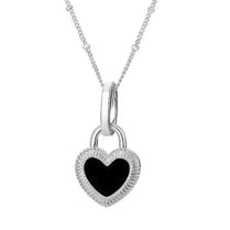 CAOSHI Simple Stylish Black/White Heart Pendant Necklace Women Daily Wear Versatile Jewelry Anniversary Party Elegant Gifts - Jewelrieshub