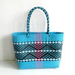 Plastic Woven Women's Handbag Handmade Bohemia Storage Basket Contrast Tote Bag Designer Summer Beach Bag Female Shoulder Bags - Jewelrieshub - - jewelrieshub.com - Jewelrieshub - 