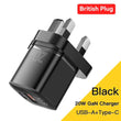 Essager 20W GaN USB Type C Charger PD Fast Charge Phone QC 3.0 Quick Chargers For iPhone 14 13 12 11 Pro Max Mini iPad Charging - Jewelrieshub - - jewelrieshub.com - Jewelrieshub - 