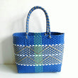 Plastic Woven Women's Handbag Handmade Bohemia Storage Basket Contrast Tote Bag Designer Summer Beach Bag Female Shoulder Bags - Jewelrieshub - - jewelrieshub.com - Jewelrieshub - 