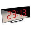 Curved Screen Mirror LED Digital Clock Creative Digital Alarm Clock with Large Display USB Charging Powered Bedside Table Clock - Jewelrieshub - - jewelrieshub.com - Jewelrieshub - 