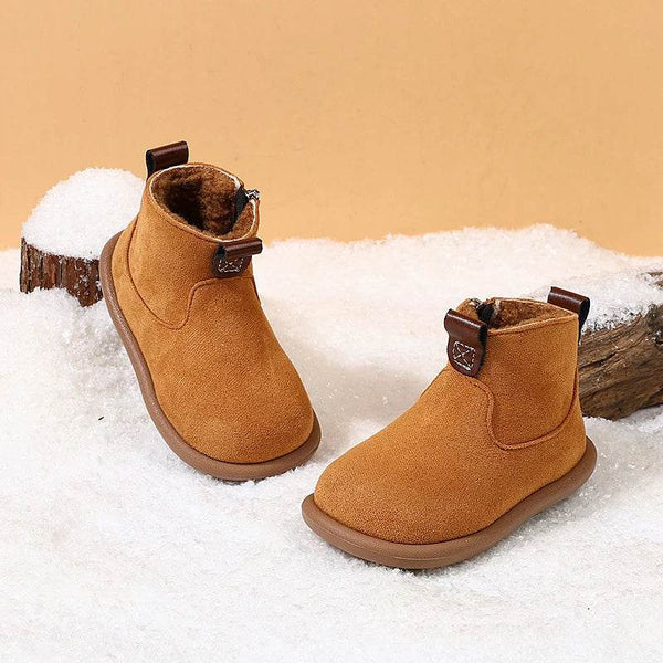 Baby Boys Girls Plush Warm Winter Outdoor Snow Boots Zipper Martin Non-slip First Walkers Shoes - Jewelrieshub - - jewelrieshub.com - Jewelrieshub - 
