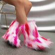 2023 Winter Kids Warm Snow Boots Puffy Faux Fur Boots Children Furry Shoe Rubber Flat Non-slip Slip-on Boots Luxury Fur Shoes - Jewelrieshub - - jewelrieshub.com - Jewelrieshub - 