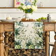 Spring Green Flowers Eucalyptus Linen Table Runner Holiday Party Decor Farmhouse Kitchen Dining Table Runner Wedding Decoration - Jewelrieshub - - jewelrieshub.com - Jewelrieshub - 