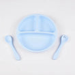 3PCS Children'S Tableware Set Baby Eating Food Training Silicone Set Adsorbed On The Table Feeding Dishes Plate With Spoon Fork - Jewelrieshub - - jewelrieshub.com - Jewelrieshub - 
