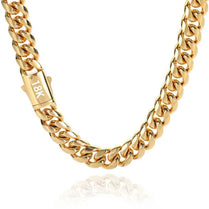 High Quality Width 8-14mm Stainless Steel Gold Color Cuban Chain Waterproof Men woman Curb Link Necklace Various Sizes - Jewelrieshub - Gold / 26in(66.04cm)Chain / Width 14mm - jewelrieshub.com - Jewelrieshub - Gold / 26in(66.04cm)Chain / Width 14mm