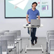 Adjustable White Laptop Table Stand with Lockable Wheels Portable Height Tilt for Home Office Bedroom Space Saving - Jewelrieshub - - jewelrieshub.com - Jewelrieshub - 