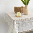 Beige square lace openwork tablecloth retro European embroidery table linen wedding party garden home decoration - Jewelrieshub - - jewelrieshub.com - Jewelrieshub - 