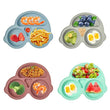 Baby Safe Silicone Dining Plate Suction Cartoon Children Dishes Feeding Toddler Training Tableware Retro Kids Smile Face Bowl - Jewelrieshub - - jewelrieshub.com - Jewelrieshub - 