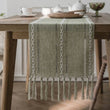 Cotton Linen Blended Table Runner,Hand-woven Tassels Perfect for Wedding Arched Door Party Dinner Table Decor - Jewelrieshub - - jewelrieshub.com - Jewelrieshub - 