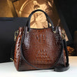 Genuine Leather Women Handbags New Tote Bag Fashion Crocodile Print Bucket Bag Retro Shoulder Messenger Bags Trend 2025 - Jewelrieshub - - jewelrieshub.com - Jewelrieshub - 