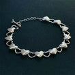 Fashion jewelry 925 sterling silver bracelet heart to heart charm suitable for women fashion wedding party gift jewelry - Jewelrieshub - - jewelrieshub.com - Jewelrieshub - 