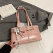 MOODS Belt Buckle Design Shoulder Satchels Bag For Women 2025 New In Luxury Designer Handbags Branded Fashion Totes With Pendant - Jewelrieshub - - jewelrieshub.com - Jewelrieshub - 