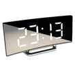 Curved Screen Mirror LED Digital Clock Creative Digital Alarm Clock with Large Display USB Charging Powered Bedside Table Clock - Jewelrieshub - - jewelrieshub.com - Jewelrieshub - 