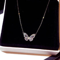 CAOSHI Dainty Butterfly Pendant Necklace Lady Wedding Accessories with Dazzling Zirconia Fashion Women's Jewelry for Daily Life - Jewelrieshub