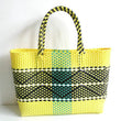 Plastic Woven Women's Handbag Handmade Bohemia Storage Basket Contrast Tote Bag Designer Summer Beach Bag Female Shoulder Bags - Jewelrieshub - - jewelrieshub.com - Jewelrieshub - 