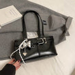 MOODS Belt Buckle Design Shoulder Satchels Bag For Women 2025 New In Luxury Designer Handbags Branded Fashion Totes With Pendant - Jewelrieshub - - jewelrieshub.com - Jewelrieshub - 