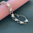 Fashion jewelry 925 sterling silver bracelet heart to heart charm suitable for women fashion wedding party gift jewelry - Jewelrieshub - - jewelrieshub.com - Jewelrieshub - 