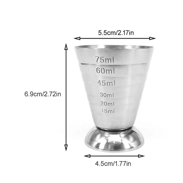 75ML Stainless Steel Measure Cup Cocktail Tool Bar Mixed Drink Cocktail Tools Bar Jigger Cup Barware Home Supply - Jewelrieshub - - jewelrieshub.com - Jewelrieshub - 