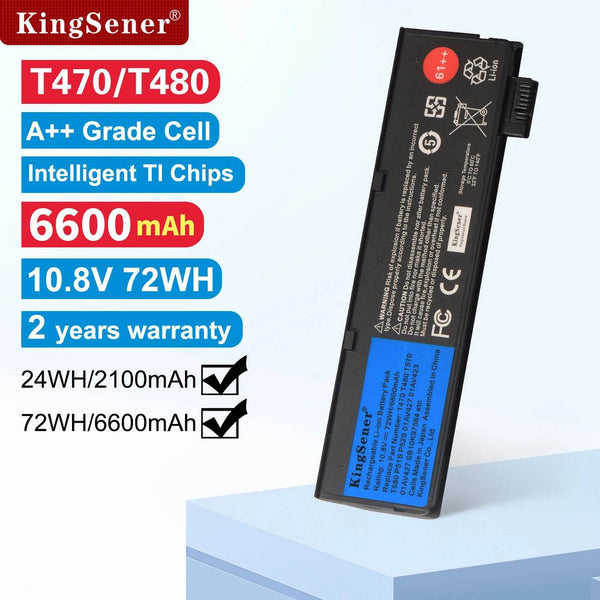 KingSener 10.8V 6600mAh Laptop Battery for Lenovo ThinkPad T470 T480 T570 T580 P51S P52S 01AV427 01AV428 01AV423 SB10K97580 61++ - Jewelrieshub - - jewelrieshub.com - Jewelrieshub - 