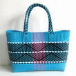 Plastic Woven Women's Handbag Handmade Bohemia Storage Basket Contrast Tote Bag Designer Summer Beach Bag Female Shoulder Bags - Jewelrieshub - - jewelrieshub.com - Jewelrieshub - 