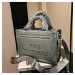 2025 Women's Khaki Velour Tote Bag Original Letter Print Medium Ladies Brand Shopper Handbag Female Square Medium Shoulder Bags - Jewelrieshub - - jewelrieshub.com - Jewelrieshub - 