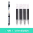Retractable Gel Pen Set 0.5mm Black/Red/Blue Large Capacity Ball Point Pen Handle Replaceable Refills Rod School Office Supplies - Jewelrieshub - - jewelrieshub.com - Jewelrieshub - 