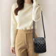 2025 New Three-layer Mobile Phone Bag Women's Single Shoulder Mother's Bag Fashionable Diamond Grid Embroidery Crossbody Handbag - Jewelrieshub - - jewelrieshub.com - Jewelrieshub - 
