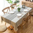 Battilo Linen Cotton Tablecloth Round Rectangular Table Cloth Waterproof Table Cover for Dining Coffee Table Kitchen Decoration - Jewelrieshub - - jewelrieshub.com - Jewelrieshub - 
