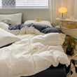 Iins Seersucker Washed Cotton Four-Piece Bedding Set Cotton Solid Color Quilt Cover Set Bedding Three-Piece Set Bed Sheet - Jewelrieshub - - jewelrieshub.com - Jewelrieshub - 