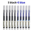 10pcs High Quality Needle Type Gel Pens Black Ink Straight Liquid Ballpoint Pen Kawaii Stationery School Office Supplies Writing - Jewelrieshub - - jewelrieshub.com - Jewelrieshub - 