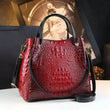 Genuine Leather Women Handbags New Tote Bag Fashion Crocodile Print Bucket Bag Retro Shoulder Messenger Bags Trend 2025 - Jewelrieshub - - jewelrieshub.com - Jewelrieshub - 